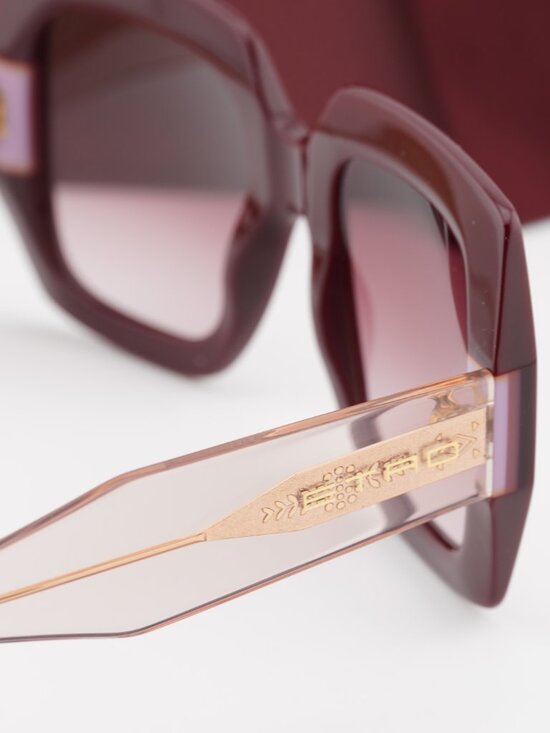 ETRO 0011/S 0LHF 3X Square Sunglasses - Burgundy / Mauve main image 4